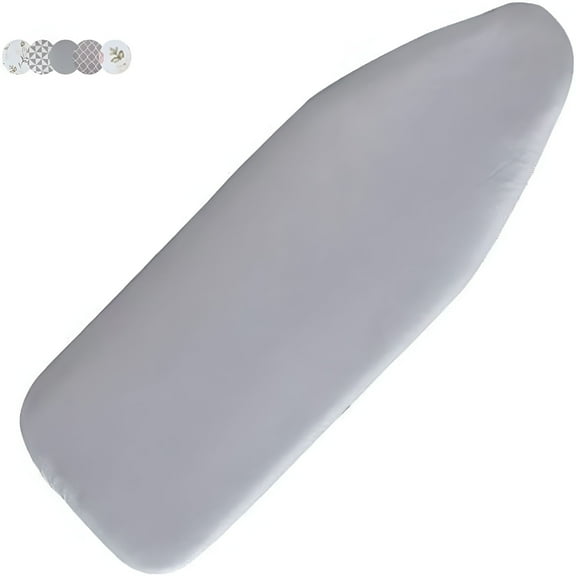 AUQ 2026 New Ironing Board Cover and Pad 12×36In 14×44In 18×48In Replacement Ironing Board Cover, Elastic Edges - Standard Size (Silver, 12"X36"/90X30Cm)