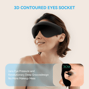 Restnature Sleep Mask, 100% Blackout, Adjustable & Secure Fit, Black Eye Mask for Sleeping