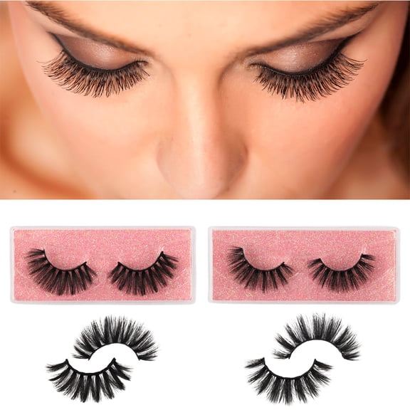 SPRING PARK 1 Pair Mink Artificial Natural Long Eye Lashes False 3D Eyelashes Handmade Makeup