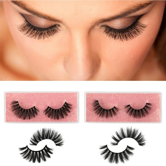 SPRING PARK 1 Pair Mink Artificial Natural Long Eye Lashes False 3D Eyelashes Handmade Makeup
