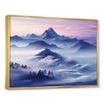 thumbnail image 2 of Designart "Harmonious Blue Peaks Of The Mountain III" Landscape Mountains Floater Framed Canvas Prints, 2 of 5