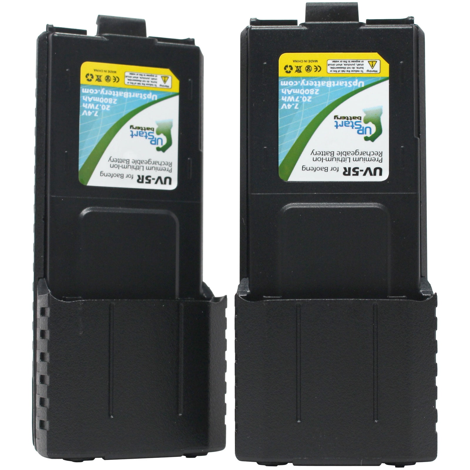 2x Pack Baofeng UV-5R-3 Battery Replacement for Baofeng UV-5R Two-Way  Radio Battery (2800mAh, 7.4V, Lithium-Ion)