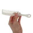 thumbnail image 3 of Unique Bargains 1 Pc Handle Wavy Hair Comb White Acetate Sheet, 3 of 5