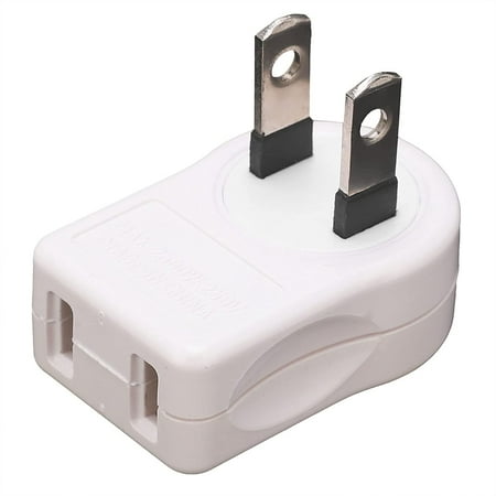 Electrical Adapters, 2-Prong Extension US Outlet, 90 Degree Wall Plug ...