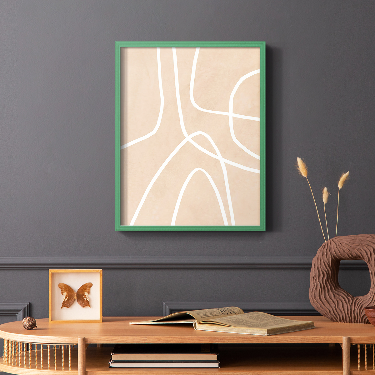 Clean Contour I in Paper Solid Wood 11 x 14 Framed Print