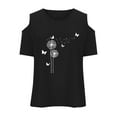 thumbnail image 4 of WOYY Toddler Girls Cold Shoulder Graphic T-Shirt Casual Short Sleeve T Shirt, Sizes 3-12, 4 of 5