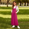 thumbnail image 3 of WOYY Girls Sleeveless Pinafore Dress Casual Loose Pocket Long Overall Dress, Sizes 5-14, 3 of 6