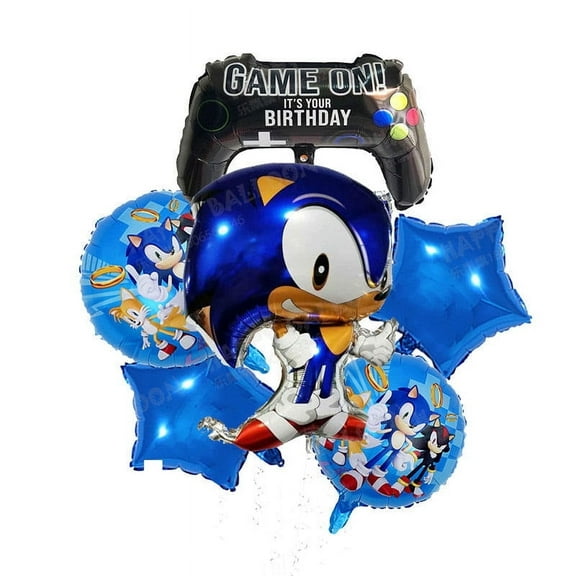 6 PCS Hedgehog Balloons Birthday Party Balloon for Kids Foil Superhero Balloons