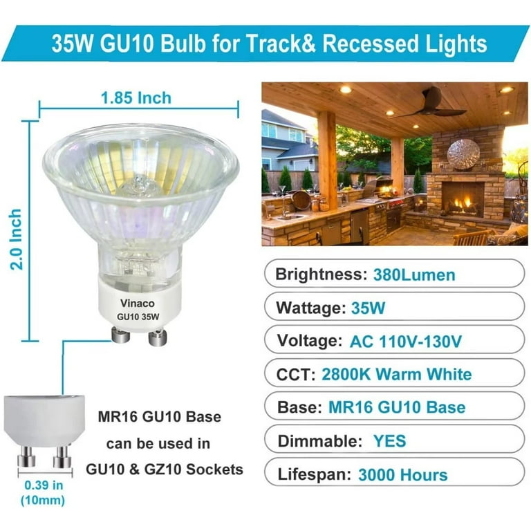 GU10C 120V 35W Halogen Light Bulbs, Warm White GU10 Nepal