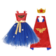 thumbnail image 4 of Vestido de tutú de verano para niñas con máscara, disfraz inspirado en superhéroes para bebés, disfraz de superhéroe para niños, vestido de maravilla para Navidad y Halloween, 4 of 5