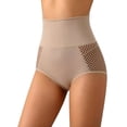 thumbnail image 4 of SAZBJOJN Shapewear Panties Summer Mesh Breathable Slimming Shaper Panties Comfort Shaper Underwear High Waist Tummy Control Butt Lifter Shapewear Shorts for Women Size L Beige, 4 of 5