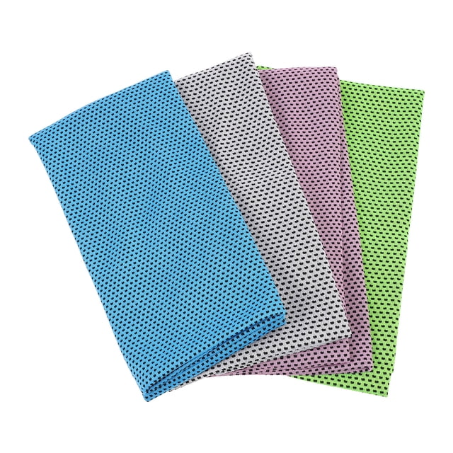 OULII 4Pcs Workout Sweat Towels Cooling Towels Bright Polyester Fiber for Golf