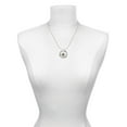 thumbnail image 3 of Delight Jewelry Two-tone Celtic Knot Trinity Band Spinner Gymnastics Ring Charm Necklace, 18", 3 of 4