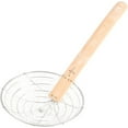 thumbnail image 5 of TrueCraftware- 10” Galvanized Steel Coarse Mesh Skimmer with Natural Bamboo Handle- Spider Strainer Ladle Kitchen Frying Food Pasta Spaghetti for Cooking and Frying Pasta Strainer Spoon, 5 of 6
