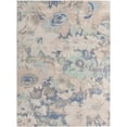 thumbnail image 1 of Unique Loom Tapis de Jardin Lotus 9' x 12' Rectangle Bleu/beige, 1 of 1