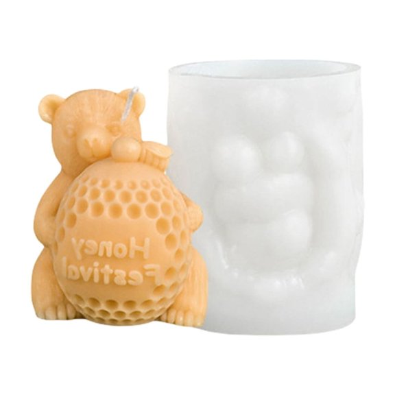 Lovely Bear Candle Mould Plasters Molds Animal Silicone Molds Epoxy Resin Molds