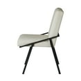thumbnail image 4 of Weston Home Bedford Black Finish Metal Ivory Fabric Dining Chair, Set of 2, 4 of 6