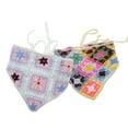thumbnail image 3 of Unique Bargains Knitted Triangle Bandana for Women  2 Pcs Colorful White Purple, 3 of 5