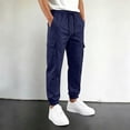 thumbnail image 2 of WERYOUNG Boys Girls Cargo Pants Elastic Drawstring Waist Straight Leg Joggers Trousers Kids Loose Fit Back To School Pants 5-6 Years, 2 of 4