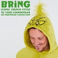 thumbnail image 2 of Pijama de una pieza The Grinch para hombre con capucha polar verde, 2 of 6