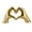 Golden, variant on Yanerim Love Heart Hand Figurine Heart-shaped Gesture Resin Statue Sculpture Home Office Wedding Party Desktop Decoration Ornament