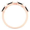 thumbnail image 5 of 0.4 ctw Wedding Band for Women - 18K Rose Gold Natural Onyx Stackable Eternity Ring, 5 of 6