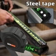 thumbnail image 3 of Fluorescent Steel Tape Measure Portable Telescopic Tape Measurements with Clear Scale, 3 of 5