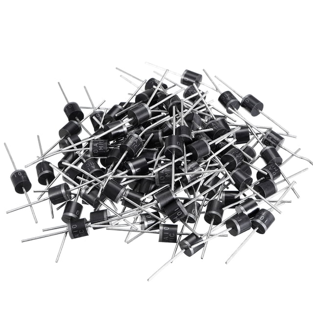 Unique Bargains 10A10 Rectifier Diode 10A 1200V shaft Silastic Guard Diodes 100 Pack