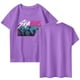thumbnail image 1 of Pop cazadora para niña Demo-n Hunters Round-Neck Printed Anime Trio Poster T Shirt （Purple）, 1 of 3