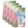 thumbnail image 2 of Summer Flamingo Kitchen Towels Set of 4, Tropical Plants Botanical Blue Ombre Wood Absorbent Dish Towels for Kitchen, Microfiber Hand Towel, Quick Drying Tea Towel for Cleaning Decorative Dishcloths, 2 of 7