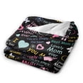 thumbnail image 2 of KLL Fleece Blanket Plush Throw Blanket I love you Mom ,Soft Fuzzy Cozy Flannel Blanket for Couch Sofa Bed.(50"x40" ), 2 of 7