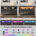 thumbnail image 4 of FANRAL 4 Drawers Dresser & Open Shelf for Bedroom,Modern Wooden Chest of Drawers with LED Light,Storage Organizer Dresser for Closet,Black Dresser, 4 of 7