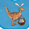 thumbnail image 4 of Inktastic Easter Velociraptor with Bunny Ears Boys or Girls Baby Bib, 4 of 4