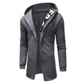 thumbnail image 6 of Zylarhe Men's Sweatshirt Letter Patchwork Design Fashion Texture Sports Casual Hooded Sweatshirt Mens Big And Tall Pullover, 6 of 6