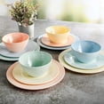 thumbnail image 2 of Gibson Overseas, Inc. Brist Pastels 12pc Dinnerware Set - 4 Assorted Colors - Melamine -, 2 of 7