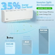 Ktaxon 18000BTU Wifi Enabled 21SEER2 Smart Split Type Inverter Air Conditioners with Heating Function