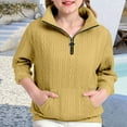 thumbnail image 2 of Kids Girl Sweatshirt Long Sleeve Quarter Zip Sweatshirt Kids V-Neck Pullover Tops Warm Fall Winter Clothes Sweat Shirts for Girls 7-8 Years, 2 of 5