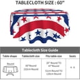 thumbnail image 5 of USA Flag Checkered Tablecloth Round 60\u201dx60\u201d Stars Patriotic Table Cloths for Parties Waterproof Fabric Protector for July 4th Independence Day Small Tablecloths Decor for Party Holiday Home, 5 of 6