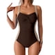 thumbnail image 1 of Traje de Baño sin Mangas con Cuello en V Empujado Acolchado con Control Abdominal, Trajes de Baño de Bikini de Tamaño Más Grande para las Vacaciones en la Piscina de la Playa, 1 of 5