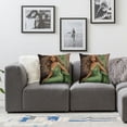 thumbnail image 2 of nygtbtfer Throw Pillow Cover Girl with Hair Basking in The Pillow Case Decorative Outdoor Cushion Couch Sofa Pillowcases 18x18in, 2 of 7