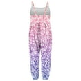thumbnail image 4 of Lilgiuy Toddler Girls Halter Jumpsuits Trendy Glitter Printed Sleeveless Blackless One-Piece Rompers Bodysuit with Pockets for Picnic Park Travel(Purple,1-2 Years), 4 of 5