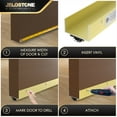 thumbnail image 5 of JELOSTONE U-Shaped Aluminum Door Bottom Shoes(Gold) - Fire Rated - 1-3/4"W x 1-1/8"H x 36"L Weather Stripping Seal for Exterior Doors, Vinyl Insert, JS-217DV, 5 of 5