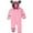 Pink, variant on TUOBARR Infant Baby Girls Boys Solid Cartoon Ears Hoodie Romper Clothes Fleece Jumpsuit Pink (3M-3T)