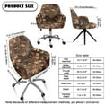 thumbnail image 7 of Whosucclay Forest Camo Hunting Elk Print Curved Back Chair Covers with Armrest, Stretch Accent Dining Room Chairs Covers Slipcovers, Modern Office Desk Chair Covers, Swivel Armchair Cover Protector, 7 of 7