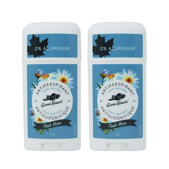 Green Beaver Déodorant Corporel Tout Naturel, Sans Parabène et Sans Aluminium pour Peau Normale et Sensible, Verve, Lot de 2