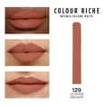 thumbnail image 5 of (2 pack) L'Oreal Paris Colour Riche Smudgeproof Intense Volume Matte Lipstick, 129 Le Nude Defiant, 5 of 10