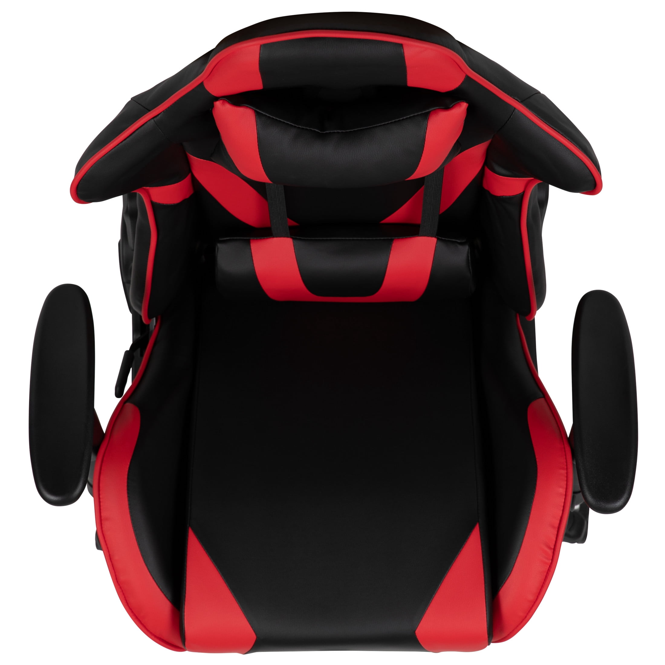 Emma + Oliver Fully Reclining Racing Gaming Ergonomic Chair, Red LeatherSoft