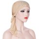 thumbnail image 1 of Turbante de algodón KAIYANG para mujer Sin tirantes con diamantes de imitación Correa de tiara 56 a 58 cm Negro Beige, 1 of 5