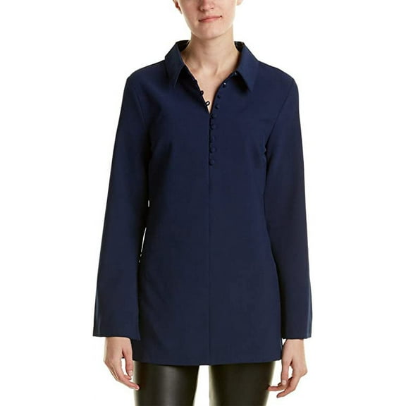 Romeo and Juliet Couture NAVY Women's Button Up Shirtdress, US Medium