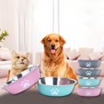 thumbnail image 2 of 1 cuenco práctico para comida de perro, bebederos, cuenco duradero de acero inoxidable para mascotas, cuenco de alimentación para cachorros de gran capacidad, 2 of 5